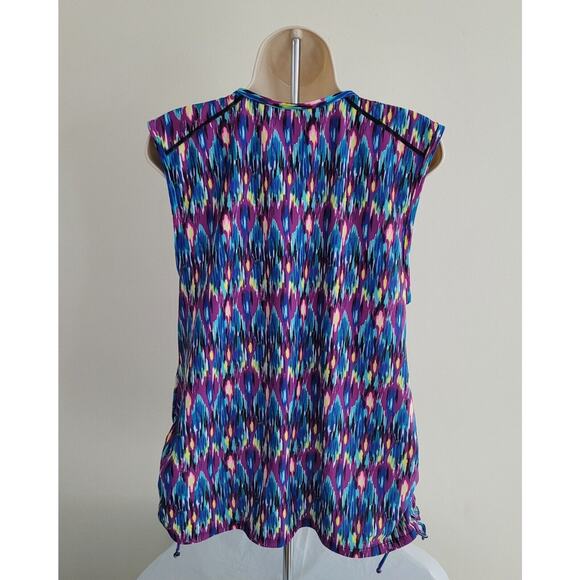 HILOR Women's Multi-colored, Athletic Tank Top w/Built-in-Bra--Sz 16 - Picture 5 of 10